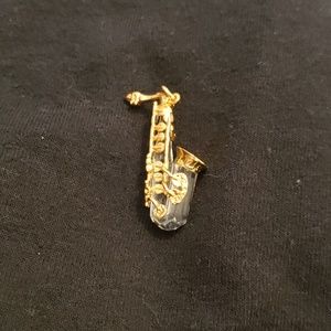 Swarovski crystal saxophone pendant